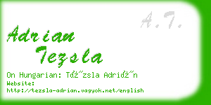 adrian tezsla business card